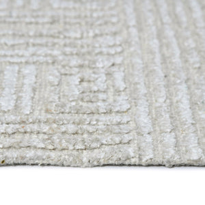 Amer Rugs Quartz Premium Hand-knotted Area Rug In Luxurious New Zealand Wool For Elegant Home Décor Ivory Wool, Viscose Qua10203