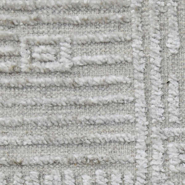 Amer Rugs Quartz Premium Hand-knotted Area Rug In Luxurious New Zealand Wool For Elegant Home Décor Ivory Wool, Viscose Qua10203