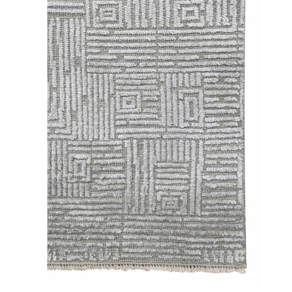 Amer Rugs Quartz Premium Hand-knotted Area Rug In Luxurious New Zealand Wool For Elegant Home Décor Silver Wool, Viscose Qua20203