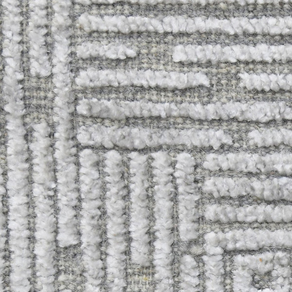 Amer Rugs Quartz Premium Hand-knotted Area Rug In Luxurious New Zealand Wool For Elegant Home Décor Silver Wool, Viscose Qua20203