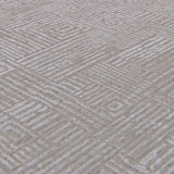 AMER Rugs Quartz Desoto QUA-3 Hand-Knotted Handmade Handspun Wool Modern & Contemporary Geometric Rug Beige 10' x 14'