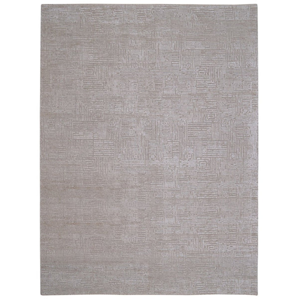Amer Rugs Quartz Premium Hand-knotted Area Rug In Luxurious New Zealand Wool For Elegant Home Décor Beige Wool, Viscose Qua30203