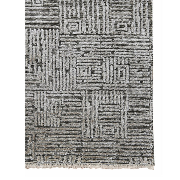 Amer Rugs Quartz Premium Hand-knotted Area Rug In Luxurious New Zealand Wool For Elegant Home Décor Smoke Wool, Viscose Qua40203
