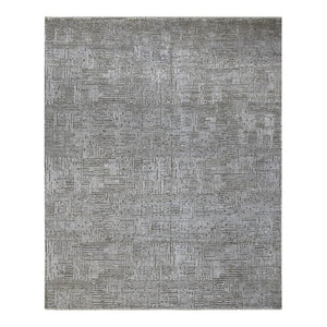 Amer Rugs Quartz Premium Hand-knotted Area Rug In Luxurious New Zealand Wool For Elegant Home Décor Smoke Wool, Viscose Qua40203