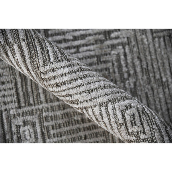 Amer Rugs Quartz Premium Hand-knotted Area Rug In Luxurious New Zealand Wool For Elegant Home Décor Smoke Wool, Viscose Qua40203