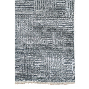 Amer Rugs Quartz Premium Hand-knotted Area Rug In Luxurious New Zealand Wool For Elegant Home Décor Indigo Wool, Viscose Qua50203