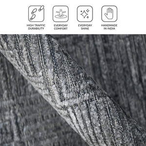 Amer Rugs Quartz Premium Hand-knotted Area Rug In Luxurious New Zealand Wool For Elegant Home Décor Indigo Wool, Viscose Qua50203