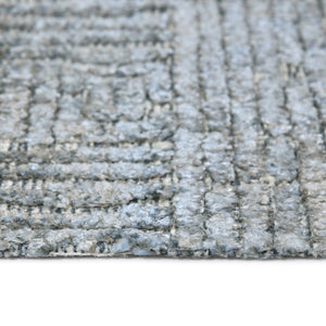 Amer Rugs Quartz Premium Hand-knotted Area Rug In Luxurious New Zealand Wool For Elegant Home Décor Indigo Wool, Viscose Qua50203