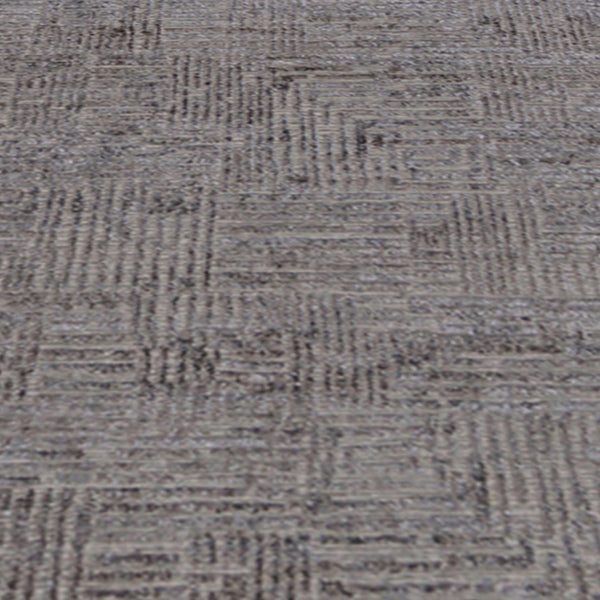 AMER Rugs Quartz Desoto QUA-6 Hand-Knotted Handmade Handspun Wool Modern & Contemporary Geometric Rug Charcoal 10' x 14'