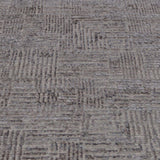 AMER Rugs Quartz Desoto QUA-6 Hand-Knotted Handmade Handspun Wool Modern & Contemporary Geometric Rug Charcoal 10' x 14'