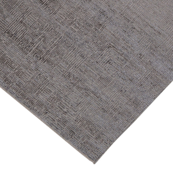 AMER Rugs Quartz Desoto QUA-6 Hand-Knotted Handmade Handspun Wool Modern & Contemporary Geometric Rug Charcoal 10' x 14'