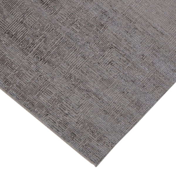 Amer Rugs Quartz Premium Hand-knotted Area Rug In Luxurious New Zealand Wool For Elegant Home Décor Charcoal Wool, Viscose Qua60203