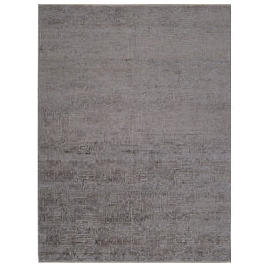 AMER Rugs Quartz Desoto QUA-6 Hand-Knotted Handmade Handspun Wool Modern & Contemporary Geometric Rug Charcoal 10' x 14'