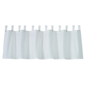 Hiend Accents Salado Cotton Valance With Intricate Medallion Design For Southwestern-inspired Home Decor Elegance White 100% Cotton Qw1005vl