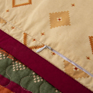 Hiend Accents Solace Reversible Quilt Set - Transform Your Bedroom With Desert-inspired Elegance And Comfort Red,Orange,Brown Face, 100% Cotton. Back, 100% Cotton. Filling, 100% Polyester Qw1012-tw-oc