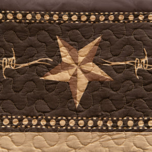 Hiend Accents Star Ranch Reversible Quilt Set - Transform Your Bedroom With Rustic Elegance And Modern Luxury Brown,Tan Face And Back, 100% Cotton,Fill, 100% Polyester Qw2010-kg-oc