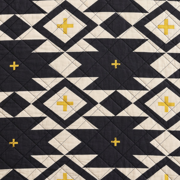 Hiend Accents High Desert Reversible Quilt Set - Transform Your Bedroom With Elegant Southwestern Charm & Comfort Black Face And Back, 100% Cotton,Fill, 100% Polyester Qw2403-fq-bk