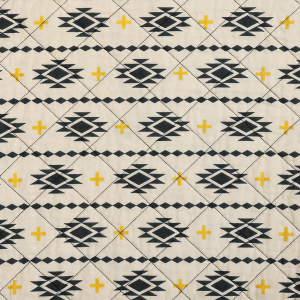 Hiend Accents High Desert Reversible Quilt Set - Transform Your Bedroom With Southwestern Elegance And Comfort Black Face And Back, 100% Cotton,Fill, 100% Polyester Qw2403-tw-bk