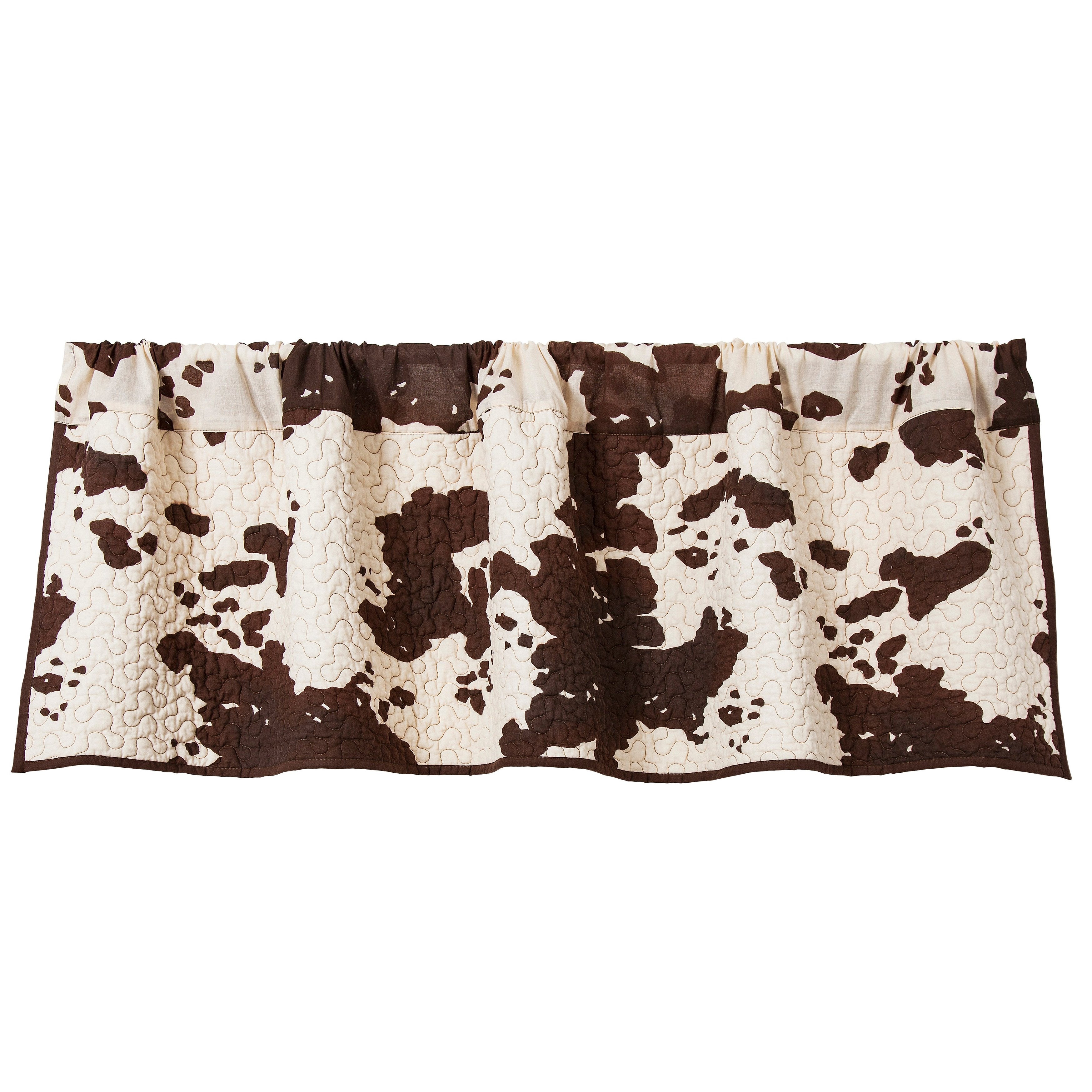 HiEnd Accents Elsa Cowhide Reversible Quilted Valance