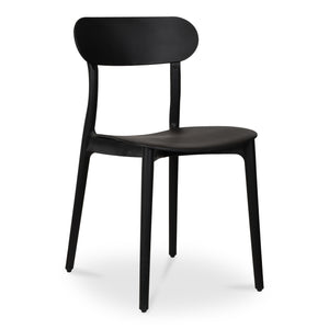 Moe's Home Kent Outdoor Dining Chairs - Set Of 2 Stylish And Durable Polypropylene For Indoor Or Outdoor Use Black Polypropylene Qx-1017-02