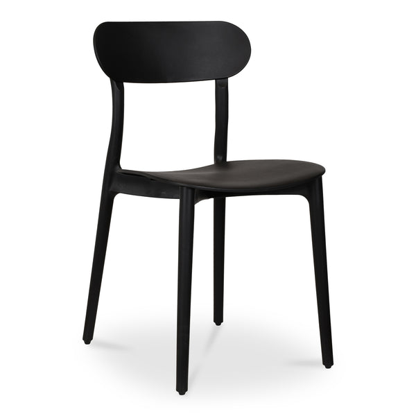 Moe's Home Kent Outdoor Dining Chairs - Set Of 2 Stylish And Durable Polypropylene For Indoor Or Outdoor Use Black Polypropylene Qx-1017-02