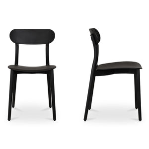 Moe's Home Kent Outdoor Dining Chairs - Set Of 2 Stylish And Durable Polypropylene For Indoor Or Outdoor Use Black Polypropylene Qx-1017-02