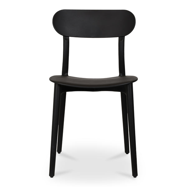 Moe's Home Kent Outdoor Dining Chairs - Set Of 2 Stylish And Durable Polypropylene For Indoor Or Outdoor Use Black Polypropylene Qx-1017-02