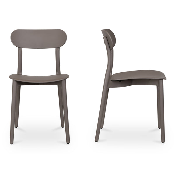 Moe's Home Kent Outdoor Dining Chairs - Set Of 2 Stylish And Durable Polypropylene For Indoor Or Outdoor Use Taupe Polypropylene Qx-1017-39