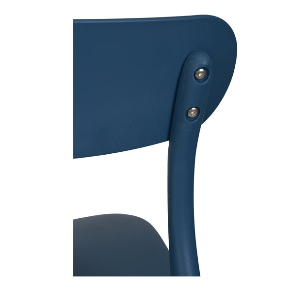 Moe's Home Kent Outdoor Dining Chairs - Set Of 2 Stylish And Durable Polypropylene For Indoor Or Outdoor Use Blue Polypropylene Qx-1017-46