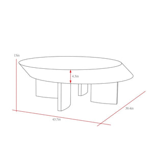 Pasargad Home Rivano Shiny Black Coffee Table - Modern Elegance For Your Living Space, 43.7"W Shiny Black Mdf Plz-254c