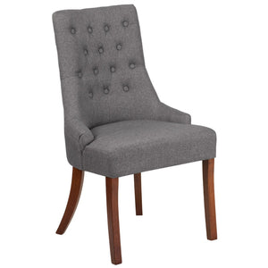 English Elm HERCULES Elegant Gray Tufted Accent Chair for Living Room, Bedroom & Office – Compact Comfort & Style QY-A08-GY-GG
