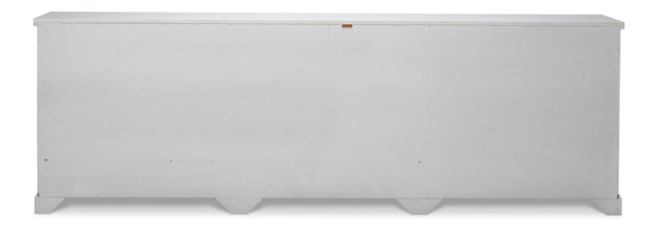 Sarreid Luciana 112" White Buffet With 6 Wood Doors - Elegant Pine Design For Stylish Storage Solutions Tan  R045-14w