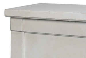 Sarreid Luciana 112" White Buffet With 6 Wood Doors - Elegant Pine Design For Stylish Storage Solutions Tan  R045-14w