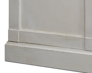 Sarreid Luciana 112" White Buffet With 6 Wood Doors - Elegant Pine Design For Stylish Storage Solutions Tan  R045-14w