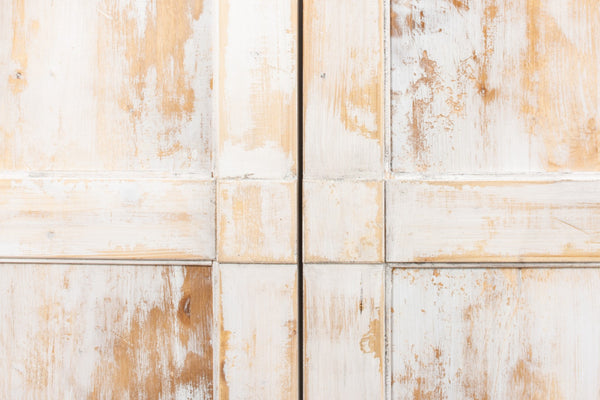 Sarreid Luciana Buffet - 112" Pine Wood Design With 6 Elegant Doors In Disrupted White Finish For Storage White  R045-16w