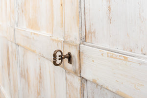Sarreid Luciana Buffet - 112" Pine Wood Design With 6 Elegant Doors In Disrupted White Finish For Storage White  R045-16w