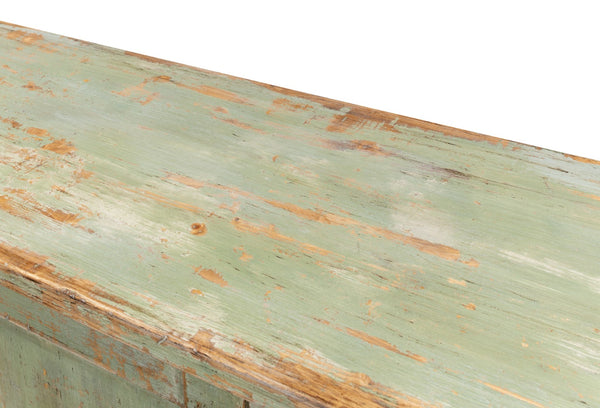 Sarreid Luciana 112" Italian Sage Buffet With 6 Elegant Wood Doors - Stylish Pine Storage Solution Green  R045-80w