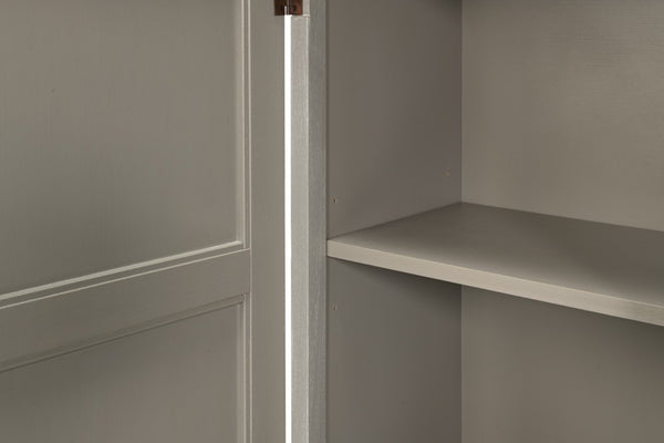 Sarreid Luciana 112" Buffet With 6 Elegant Wood Doors In St. White Finish - Premium Pine Craftsmanship Tan  R045-82w