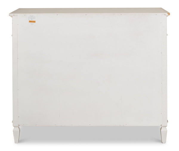 Sarreid Azzalene Dresser In Stucco White With Elegant Grey Quartz Top – Stylish Wood Storage Solution! White  R054-14t15