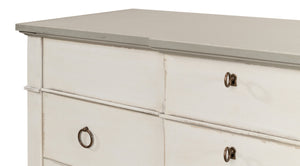 Sarreid Azzalene Dresser In Stucco White With Elegant Grey Quartz Top – Stylish Wood Storage Solution! White  R054-14t15