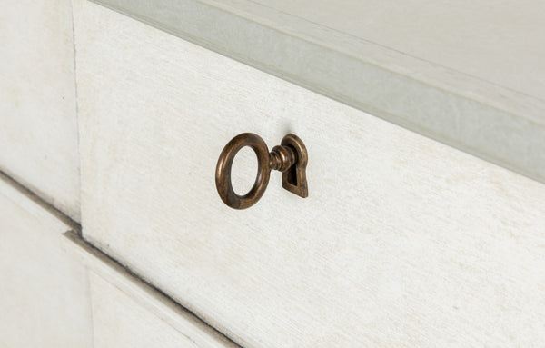 Sarreid Azzalene Dresser In White Finish With Stunning Gray Quartz Top For A Modern Bedroom Upgrade White  R054-37t15