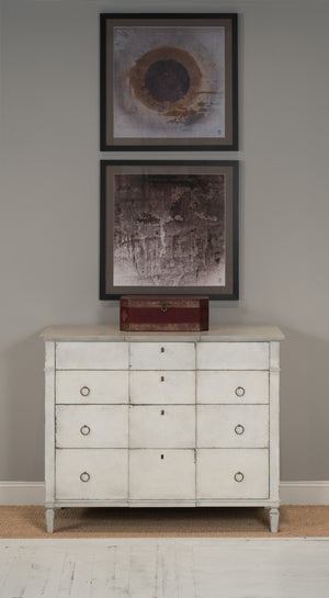 Sarreid Azzalene Dresser In White Finish With Stunning Gray Quartz Top For A Modern Bedroom Upgrade White  R054-37t15