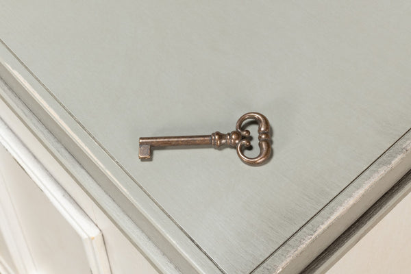 Sarreid Louis Xvi Buffet With Elegant Gray Quartz Top And Adjustable Shelves - Stylish White Finish Storage White  R059-37t15