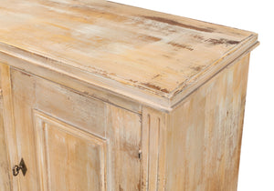 Sarreid Louis Xvi Buffet - Exquisite Antique Oak Finish, 3 Doors, 2 Adjustable Shelves, Timeless Elegance Tan  R059-64