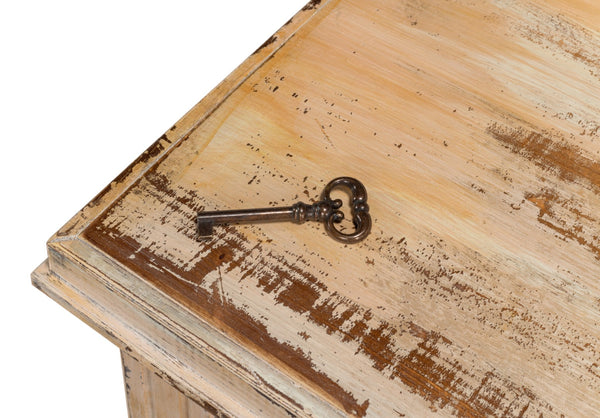 Sarreid Louis Xvi Buffet - Exquisite Antique Oak Finish, 3 Doors, 2 Adjustable Shelves, Timeless Elegance Tan  R059-64