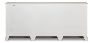 Sarreid Bellagio Sideboard 96" - Elegant Stucco White Base With Chic Grey Top For Modern Living Spaces Grey  R061-14t15