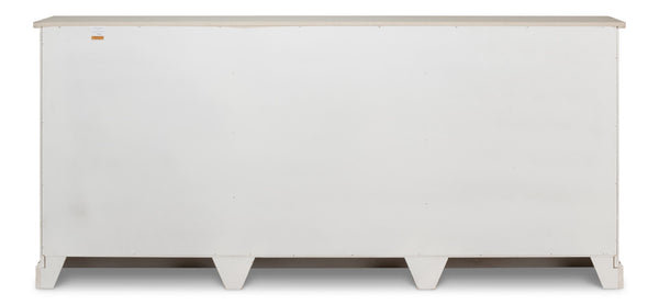 Sarreid Bellagio Sideboard 96" - Elegant Stucco White Base With Chic Grey Top For Modern Living Spaces Grey  R061-14t15