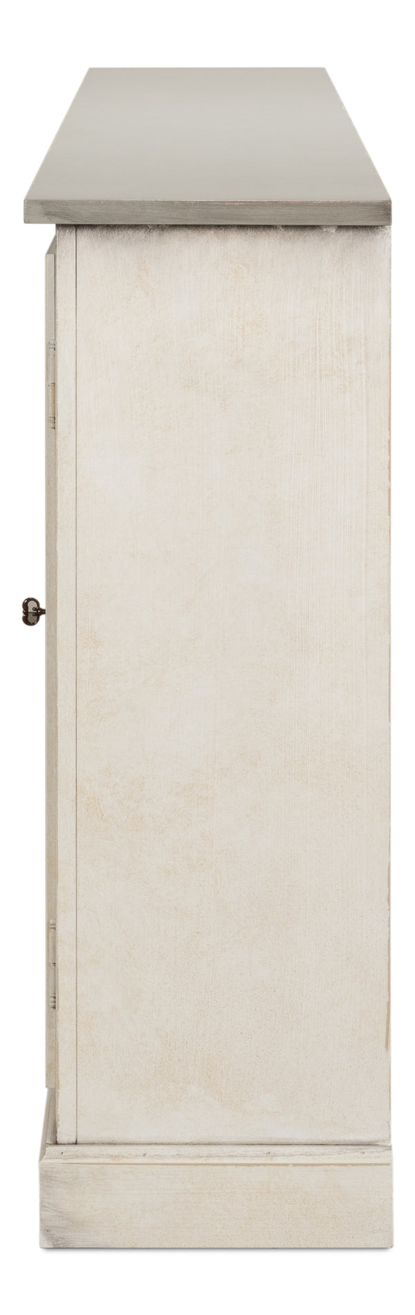 Sarreid Bellagio Sideboard 96" - Elegant Stucco White Base With Chic Grey Top For Modern Living Spaces Grey  R061-14t15