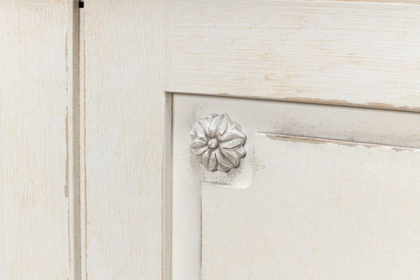 Sarreid Bellagio Sideboard 96" - Elegant Stucco White Base With Chic Grey Top For Modern Living Spaces Grey  R061-14t15