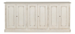 Sarreid Bellagio Sideboard 96" - Elegant Stucco White Base With Chic Grey Top For Modern Living Spaces Grey  R061-14t15